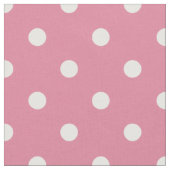Medium Roze Witte Polka Dots Stof (Close Up)