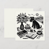 Medium Schnauzer Note Kaart Notitiekaartje (Voorkant / Achterkant)