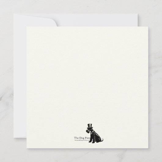 Medium Schnauzer Note Kaart Notitiekaartje (Achterkant)