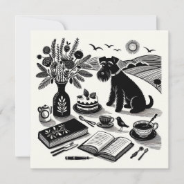 Medium Schnauzer Note Kaart Notitiekaartje