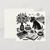 Medium Schnauzer Note Kaart Notitiekaartje (Voorkant / Achterkant)