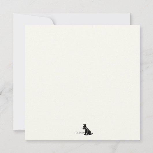 Medium Schnauzer Note Kaart Notitiekaartje (Achterkant)