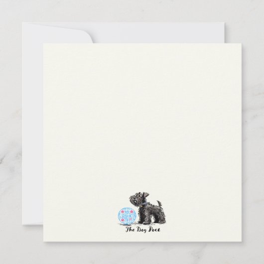 Medium Schnauzer Note Kaart Notitiekaartje (Achterkant)