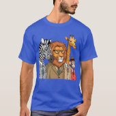 medium shot of a funny cartoon animals retro t-shirt (Voorkant)