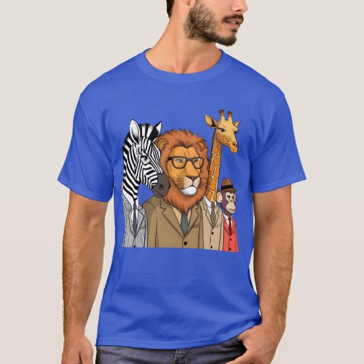 medium shot van grappige cartoon dieren retro t-shirt (Voorkant)