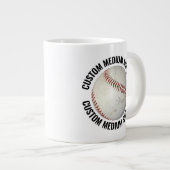 Medium Size Personalized Text Baseball Custom Grote Koffiekop (Voorkant rechts)
