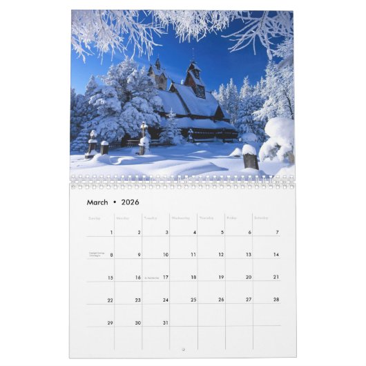 Medium Size Winter Calendar Kalender (Mar 2026)