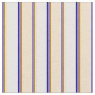 Medium Slate Blue, Goldenrod, Tan, White en Blue Stof