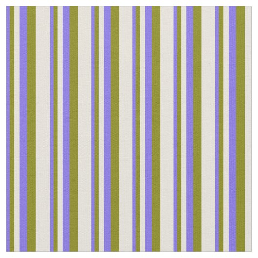 Medium Slate Blue, Green & Beige Pattern Stof (Close Up)