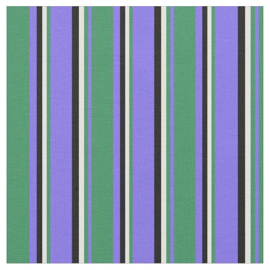 Medium Slate Blue, Zee Green, Light Yellow & Black Stof (Close Up)