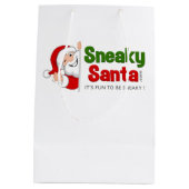 Medium Sneaky Santa Gift Bag Medium Cadeauzakje (Achterkant)