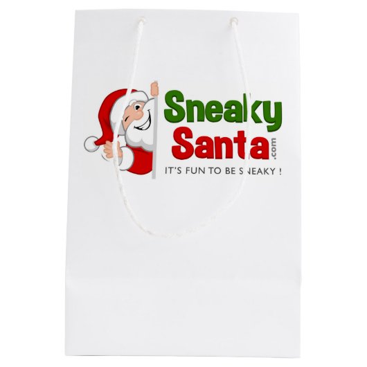 Medium Sneaky Santa Gift Bag Medium Cadeauzakje (Achterkant)