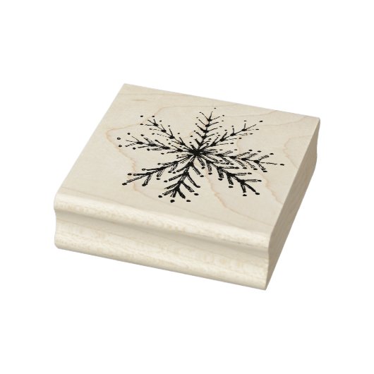 Medium Sneeuwvlok Rubber Stamp Rubberstempel (Stempel)