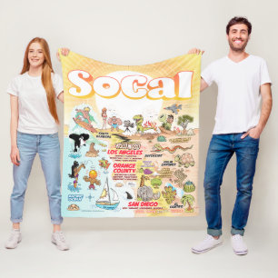 Medium SoCal Fleece Blanket Deken