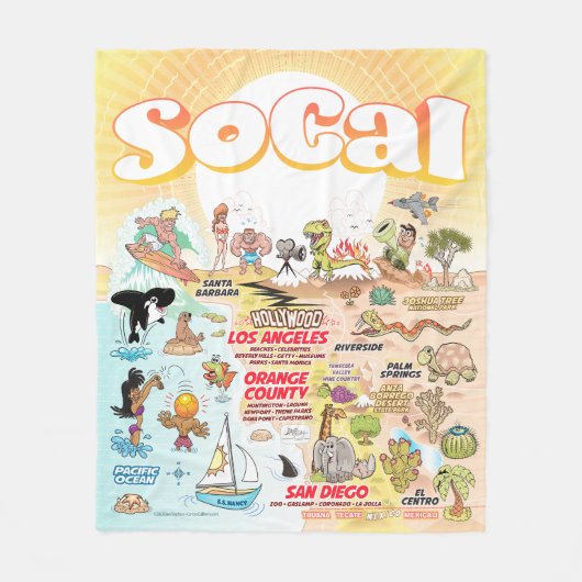 Medium SoCal Fleece Blanket Deken (Voorkant)