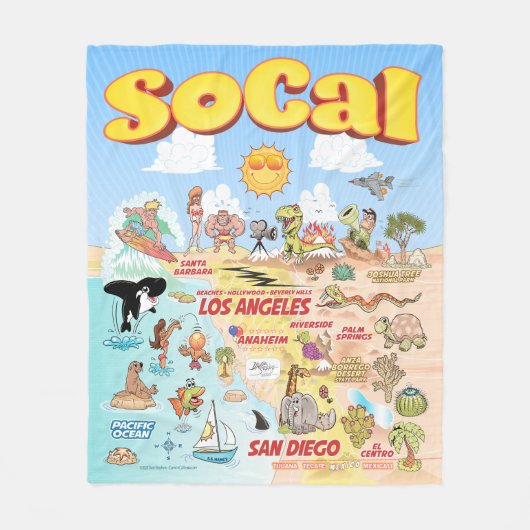 Medium SoCal Fleece Blanket Deken (Voorkant)