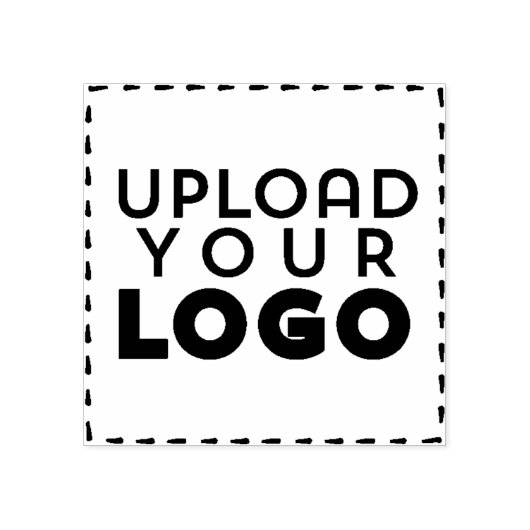 Medium Square Business Logo Custom Rubber Stamp Rubberstempel (Afrduk)