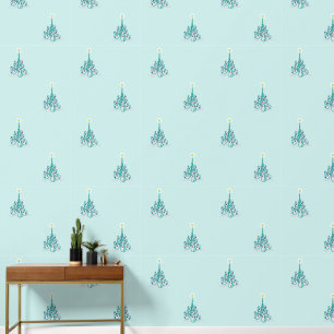Medium Swirly kerstboom Behang