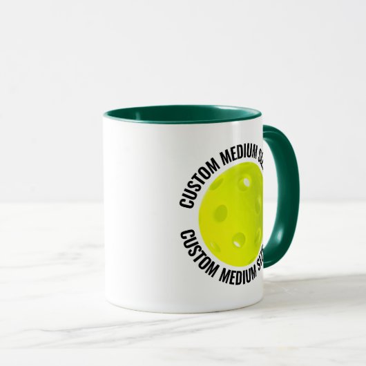Medium Text H. GREEN Combo 11oz Aangepaste Pickleb Mok (Voorkant rechts)