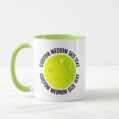Medium Text LIME Combo 11oz Aangepaste Pickleball Mok (Links)