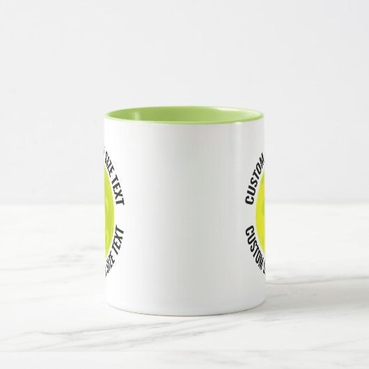 Medium Text LIME Combo 11oz Aangepaste Pickleball Mok (Midden)