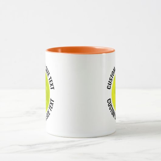 Medium Text ORANGE Combo 11oz Aangepaste Picklebal Mok (Midden)