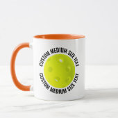 Medium Text ORANGE Combo 11oz Aangepaste Picklebal Mok (Links)
