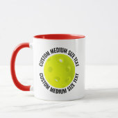 Medium Text RODE Combo 11oz Aangepaste Pickleball Mok (Links)