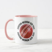 Medium Text ROZE Combo 11oz Aangepaste Cricket Mok (Links)