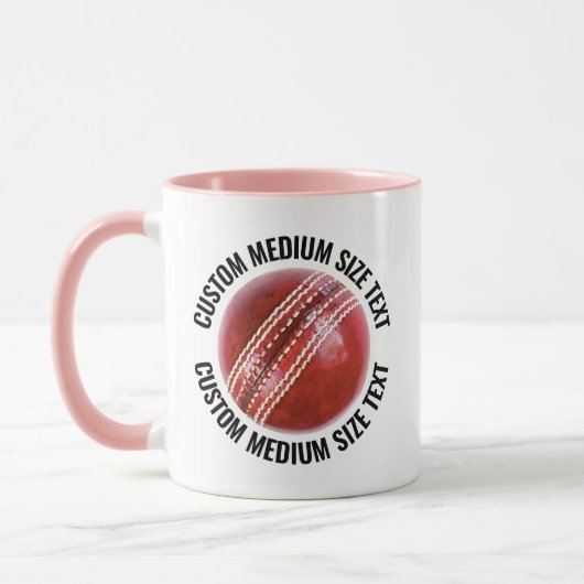 Medium Text ROZE Combo 11oz Aangepaste Cricket Mok (Links)