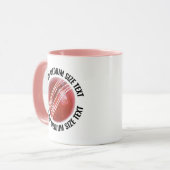 Medium Text ROZE Combo 11oz Aangepaste Cricket Mok (Voorkant links)