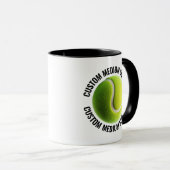 Medium Text ZWART Combo 11oz Aangepaste Tennis Mok (Voorkant rechts)