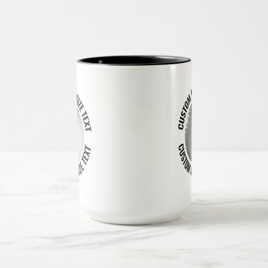 Medium Text ZWART Combo 15oz Aangepaste Golf Mok (Midden)