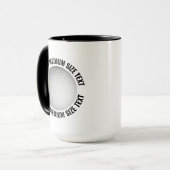 Medium Text ZWART Combo 15oz Aangepaste Golf Mok (Voorkant links)