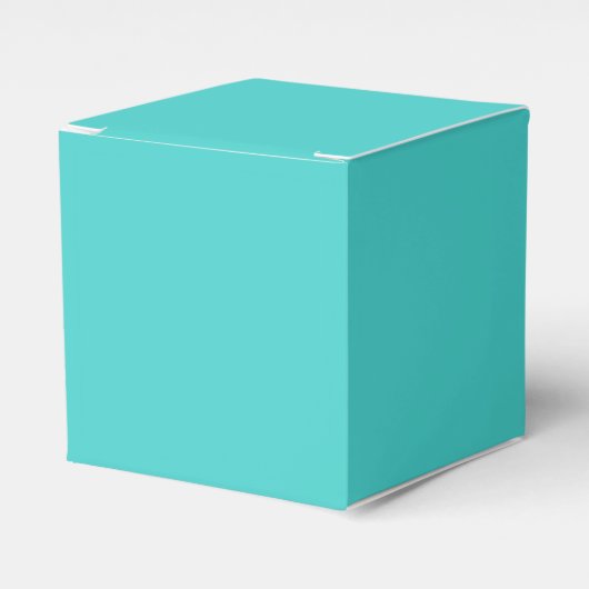Medium Turquoise Classic Favor Box Bedankdoosjes (Voorkant Zijde)