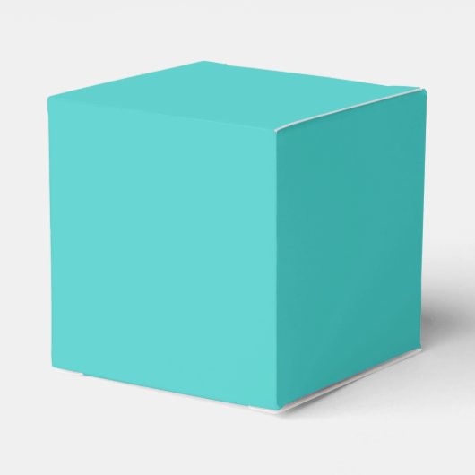 Medium Turquoise Classic Favor Box Bedankdoosjes (Achterkant)