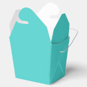 Medium Turquoise Favor Doos Bedankdoosjes (Geopend)