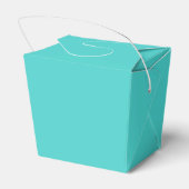 Medium Turquoise Favor Doos Bedankdoosjes (Achterkant)