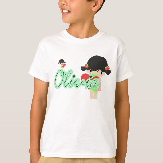 MEDIUM VAN DE BEDRIJFSNELHEID VAN olivia T-shirt (Voorkant)