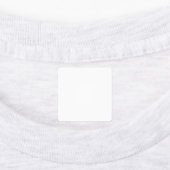 Medium vierkant strijklabel labels (Aangebracht)