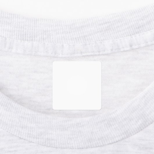 Medium vierkant strijklabel labels (Aangebracht)