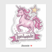 Medium Vinyl Stickers Eenhoorn en de inscriptie (Vel)