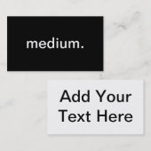 Medium  visitekaartje (Voorkant / Achterkant)