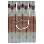 Medium Waterverf ontworpen Happy Birthday Gift Bag Medium Cadeauzakje (Achterkant)