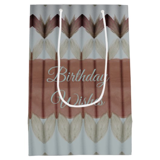 Medium Waterverf ontworpen Happy Birthday Gift Bag Medium Cadeauzakje (Achterkant)