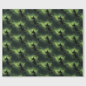 Medium Wicked Witch Silhouette patroon Cadeaupapier (Vlak)