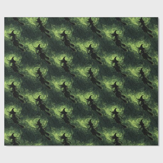 Medium Wicked Witch Silhouette patroon Cadeaupapier (Vlak)