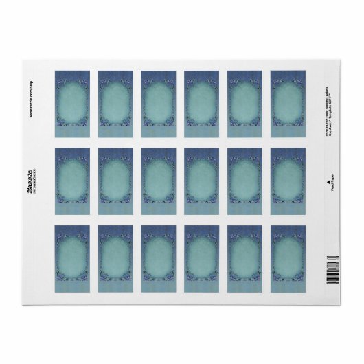 Medium Winter Brocade Apothecary Label (Full Sheet)