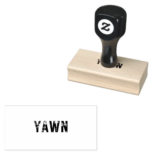 Medium YAWN Rubber Stamp Rubberstempel (Gestempeld)