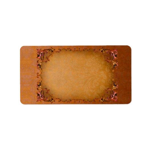 Medium zomer brocade horizontaal apotheeklabel etiket (Voorkant)